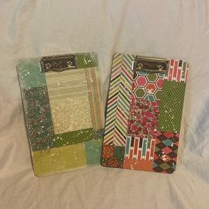 Handmade mixed media mini clipboards